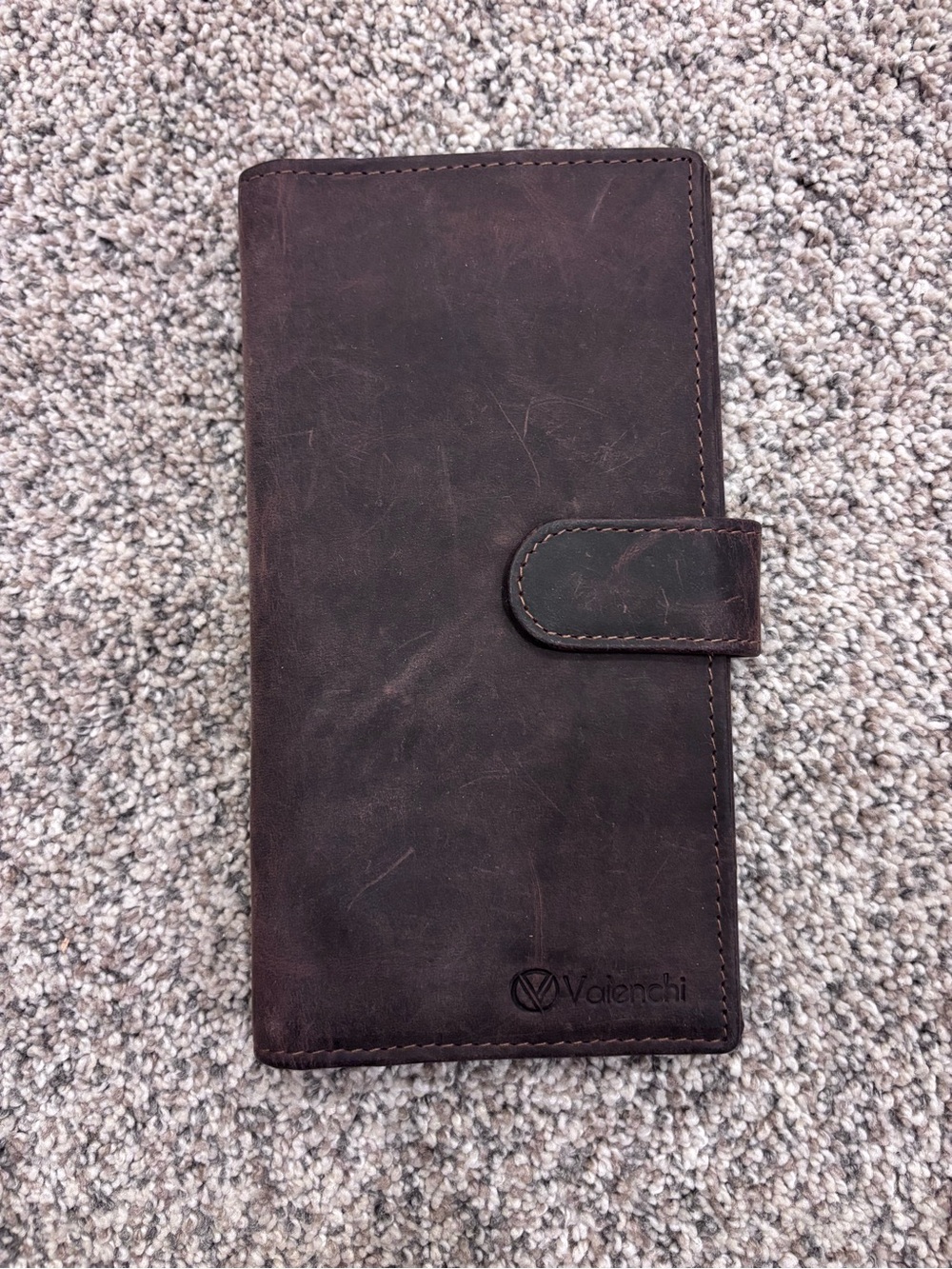 Valenchi Brown Leather Wallet Case
